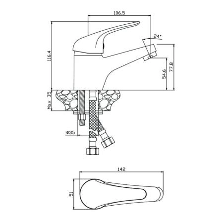 Смеситель OLIVES Leon 04100LN для раковины хром