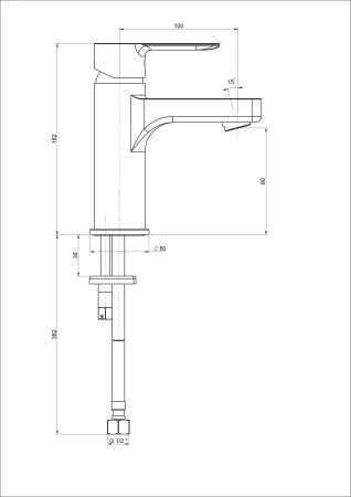 Смеситель для раковины Kerama Marazzi SONATA СОНАТА P4YO205ZNKM для Раковина без донного клапана, матовый черный