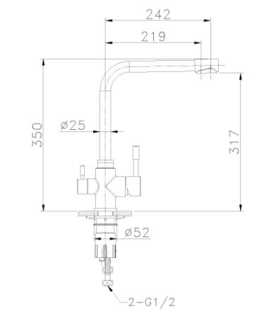 Смеситель Lemark Expert LM5060S для кухни с подключением к фильтру с питьевой водой