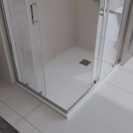 Душевой поддон BelBagno 100x80 искусственный камень белый прямоугольный TRAY-MR-UNO-AH-100/80-35-W-CR