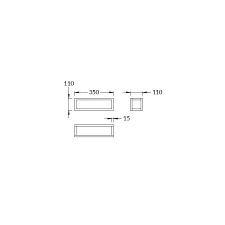 Полка Kerama Marazzi PLAZA NEXT ПЛАЗА НЕКСТ PL.N.sh.35\BLK подвесная 35, черная матовая