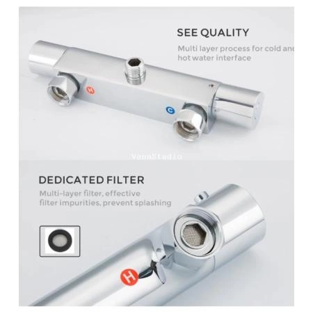 Смеситель Gappo G2090 для душа термостат хром