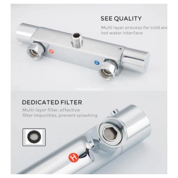 Смеситель Gappo G2090 для душа термостат хром