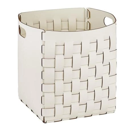 ADJ Корзинка Bottega, 35x35xH40 см., цвет: белый/панна котта