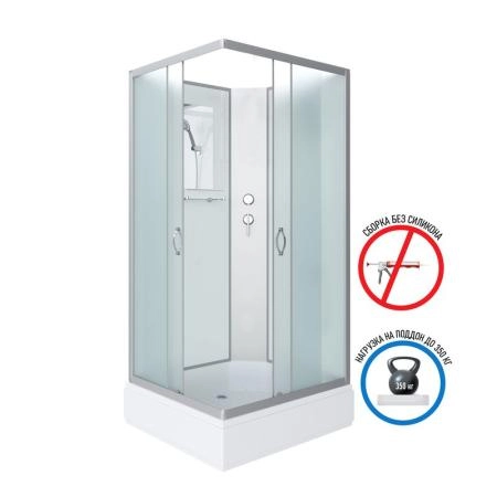 Душевая кабина Niagara NG-33084-14QBK 1000х800х2000 средний поддон  26см стекло матовое