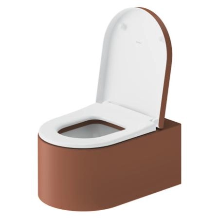 Duravit Millio Унитаз подвесной, 37х57см.,  декор "Smooth", крепление в компл., цвет: матовая корица
