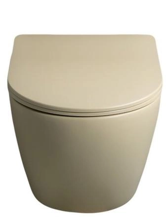 Унитаз Gid Sr2198 49 см подвесной безободковый микролифт светло-коричневый матовый