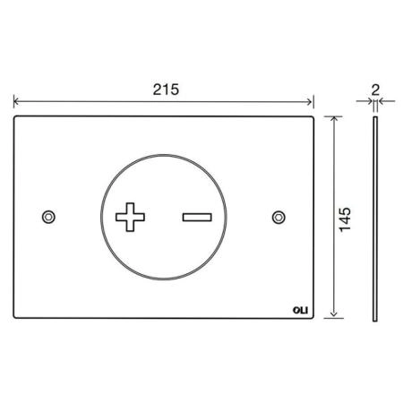 Панель механическая двойная OLI Панель механ. двойная INO-X 02 661002, сталь нержав., хром матовый