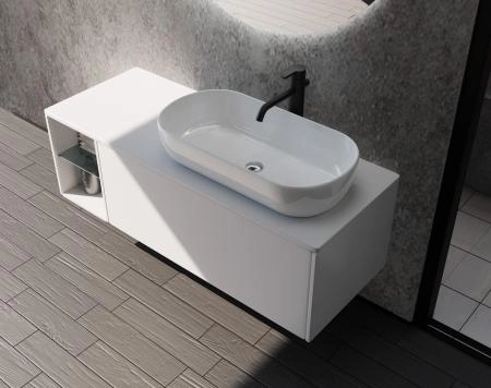 Тумба SANVIT Оскар 100 подвесная Белый без раковины