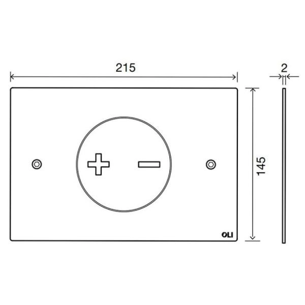 Панель механическая двойная OLI Панель механ. двойная INO-X 02 661002, сталь нержав., хром матовый