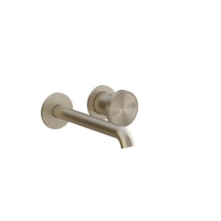 Gessi Origini Смеситель для раковины, встраиваемый, излив 17.1-20.1см., с отделочной вставкой, цвет: Finox Brushed Nickel