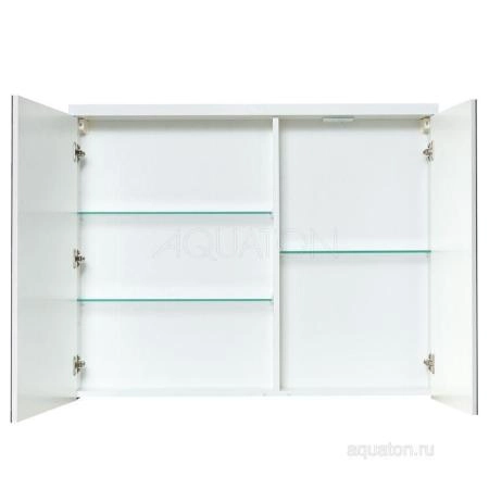 Зеркальный шкаф Aquaton Брук 100 белый 1A200702BC010