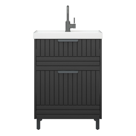 Тумба Corozo Терра 60, Люкс матовый графит, Сомо 60 / Слим 60 (раковина отдельно)