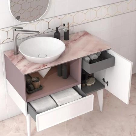 Раковина Kerama Marazzi CONO КОНО CO.wbi.44 встраиваемая сверху 44, белая глянцевая