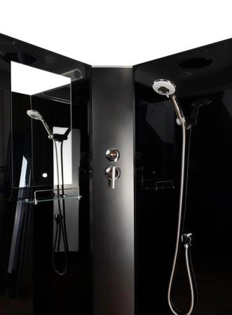 Душевая кабина Niagara NG-6501-14BK 900х900х2000 средний поддон 26см стекло тонированное алюм черный