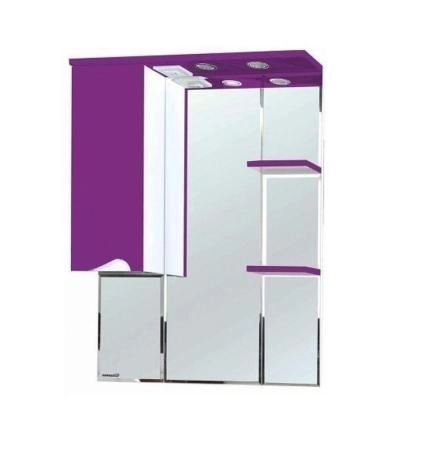 Зеркало-шкаф Bellezza Эйфория 80 L с подсветкой фиолетовый