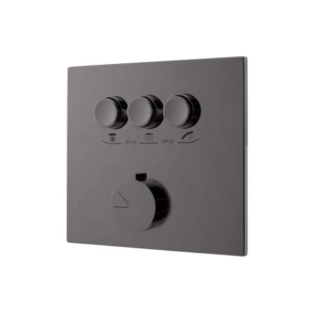 Встраиваемый смеситель Vincea для душа VSCV-431GM трехфункциональный, вороненая сталь