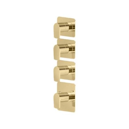 Newform Haka Смеситель для душа, термостатический, на 3 потока, цвет: PVD brushed gold