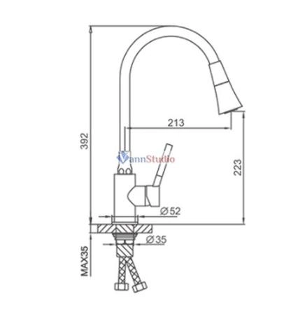 Смеситель для кухни Frap F4044-8 белый хром