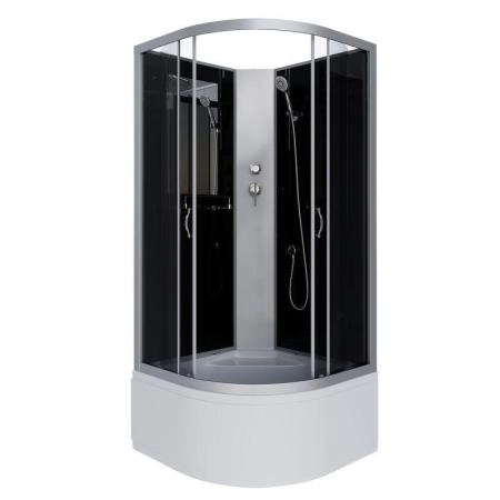 Душевая кабина Niagara NG-2508-14BK 900х900х2000 высокий поддон 40см стекло тонированное