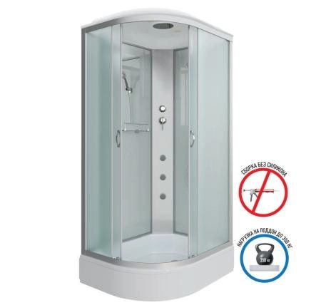 Душевая кабина Niagara NG-33084-14RG 1000х800х2150 средний поддон  26см стекло матовое