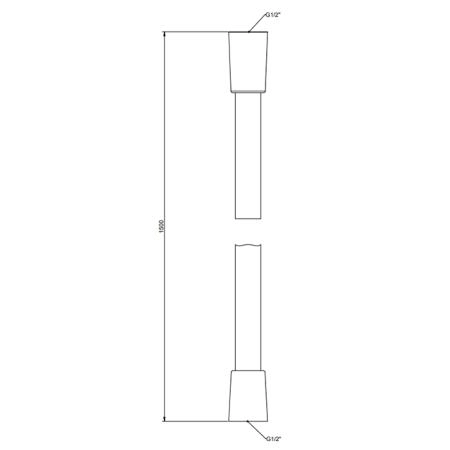 Gessi Emporio shower Шланг Сromalux с коническим соединением на 1/2", 1,5м, цвет: Black XL