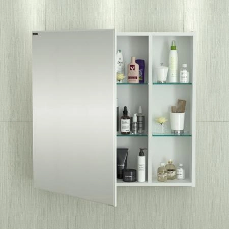 Универсальный зеркальный шкаф Санта  Дублин 75  л/пр