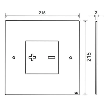 Панель механическая двойная OLI INO-X 03 661003, сталь нержавеющая, хром матовый