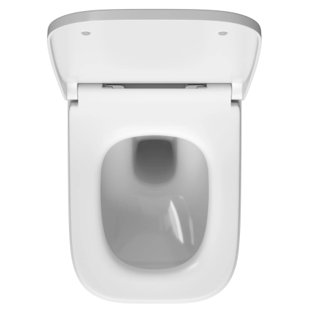 Инсталляция с унитазом VitrA Integra Square  9856B003-7207 комплект 4 в 1 с сиденьем микролифт безободковый цвет клавиши глянцевый хром