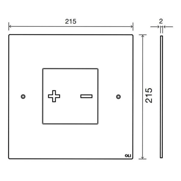 Панель механическая двойная OLI INO-X 03 661003, сталь нержавеющая, хром матовый