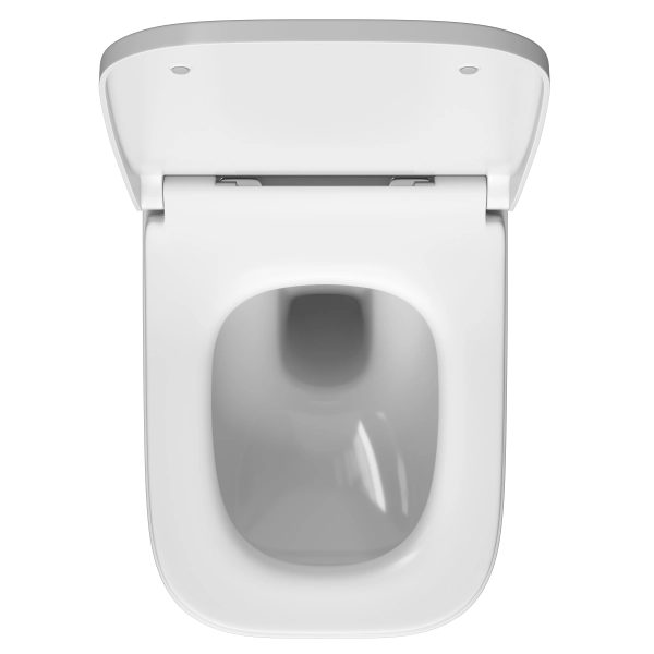 Инсталляция с унитазом VitrA Integra Square  9856B003-7207 комплект 4 в 1 с сиденьем микролифт безободковый цвет клавиши глянцевый хром
