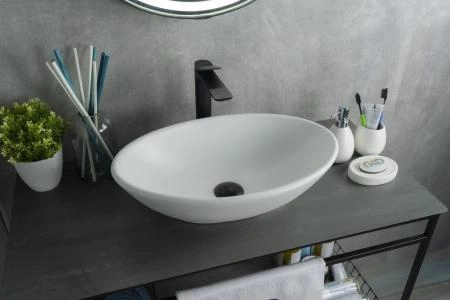 Раковина Gid Wm9021 52x32 на столешницу белая матовая