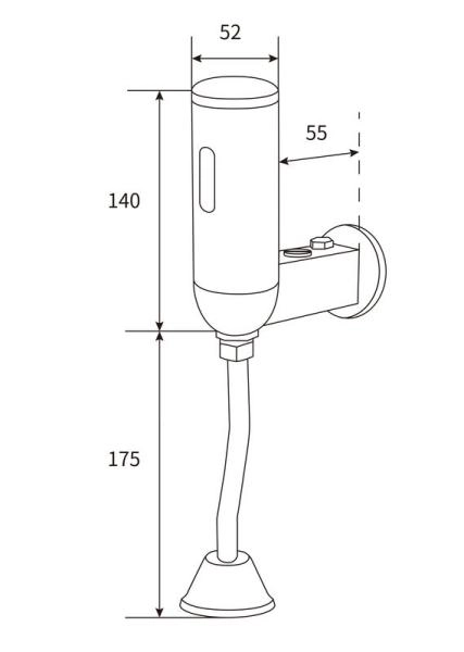 Смывное устройство для писсуара сенсорное beWash Photocell внешний монтаж BWAM0UT309, хром, 6В