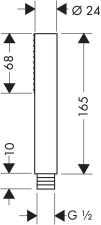 Ручной душ Axor Starck 1jet, ½’ 10531000 хром