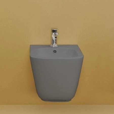Kerasan Tribeca Биде подвесное 54х35см, c 1 отв под смеситель, c креплением WB9N, цвет: Ferro matt