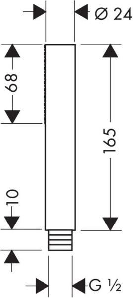 Ручной душ Axor Starck 1jet, ½’ 10531000 хром