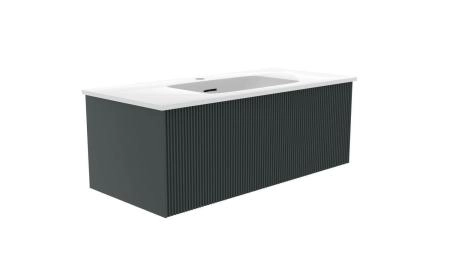 Тумба под раковину LA FENICE TERRA Grigio серый 100 FNC-01-TER-G-100 серый матовый зелёный матовый
