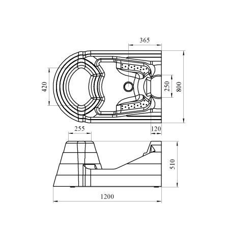 Акриловая ванна "ВУДУ", рама-подставка, слив, торцевая панель