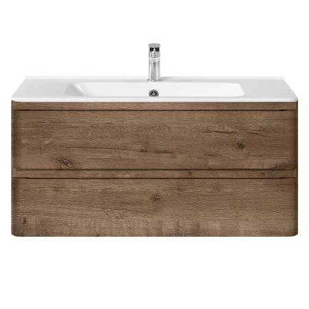 Тумба под раковину Vincea Vico 1000 подвесная, 2 выкатных ящика soft close, V.Oak