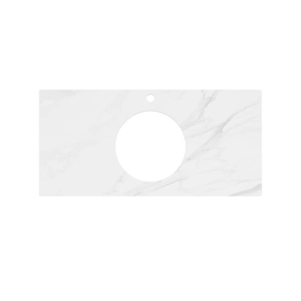 Столешница Kerama Marazzi PLAZA MODERN ПЛАЗА МОДЕРН PL5.SG507120R\100 Столешница из керамогранита для накладных раковин, Монте Тиберио 100 см, белый натуральный