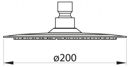 Верхний душ BELBAGNO NOVA BB-SLDC1-IN 20 см сатин