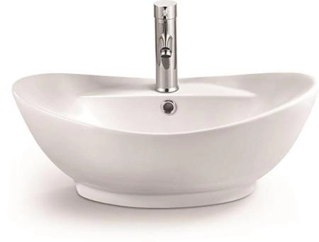 Раковина SantiLine SL-1022 59x39 на столешницу керамическая Белый