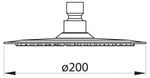 Верхний душ BELBAGNO NOVA BB-SLDC1-IN 20 см сатин