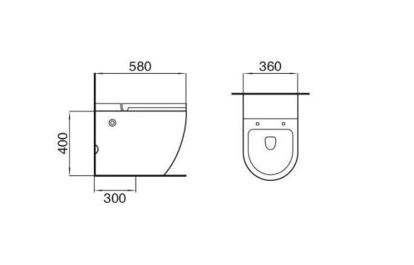 Унитаз импульсный Ceruttispa SELLA Pulse CT10198 приставной безободковый