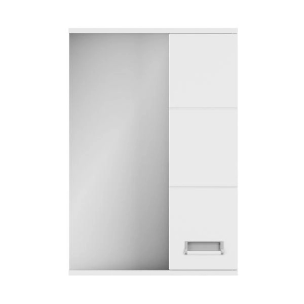 Зеркало-шкаф UNCORIA Рейн 50 см белое (без эл)