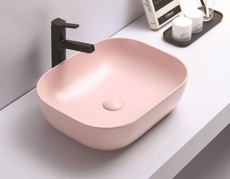 Раковина Ceramalux NC 50x40 розовый, 78104MP-3 овальная