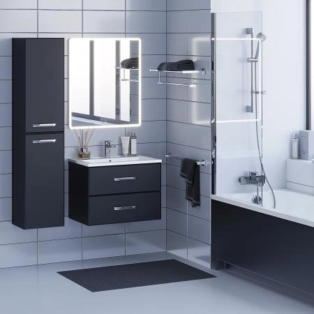 Тумба под раковину для ванной Uperwood Foster 70 см, подвесная, черная