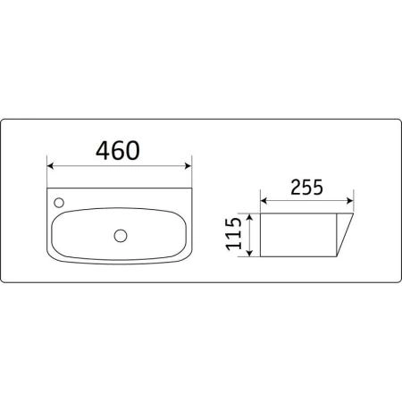 Раковина CeramaLux N 9055 45 см подвесная