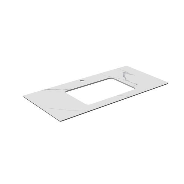 Столешница Kerama Marazzi PLAZA ПЛАЗА PL3.SG50008220R\100 Столешница из керамогранита для раковин, встраиваемых снизу, Монте Тиберио 100 см, белый натуральный