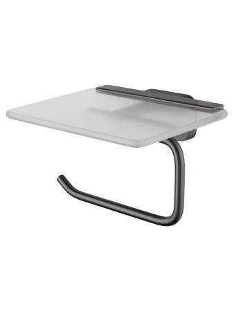 Держатель для туалетной бумаги с полкой WONZON & WOGHAND GRAFFITY, Темный графит (WW-9326)